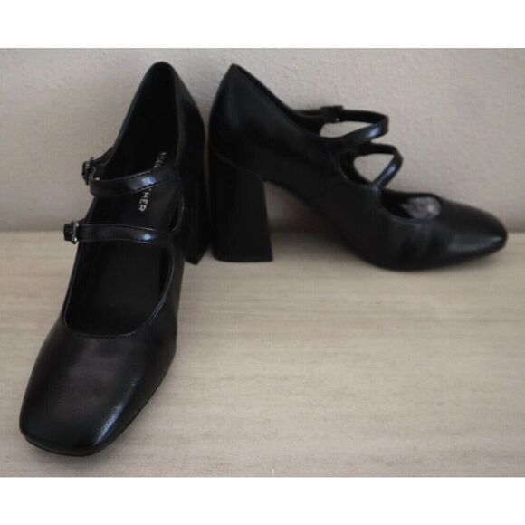 Marc Fisher Women's Sz 8M Black Charisy Tapered Block Heel Dress Pumps - Picture 8 of 9